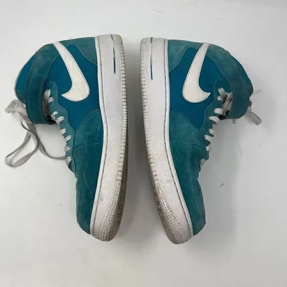 Nike Air Force Men's Mid 07 Lace-Up Tropical Teal High Top Sneakers Size 12